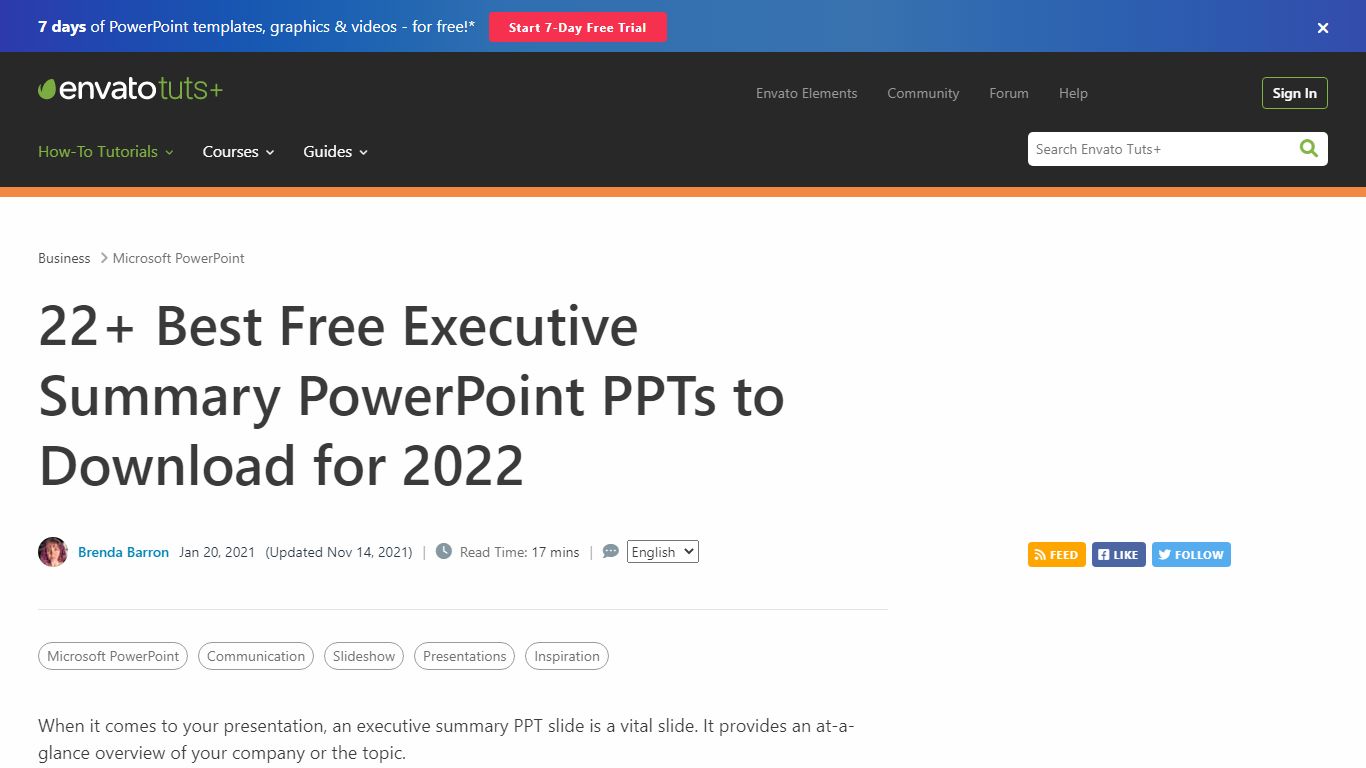 Best Free Executive Summary PowerPoint PPT Slide Templates